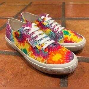 Superga Tie-Dye Canvas Sneakers - Rainbow, Women’s Size EU39 (US 8/8.5)